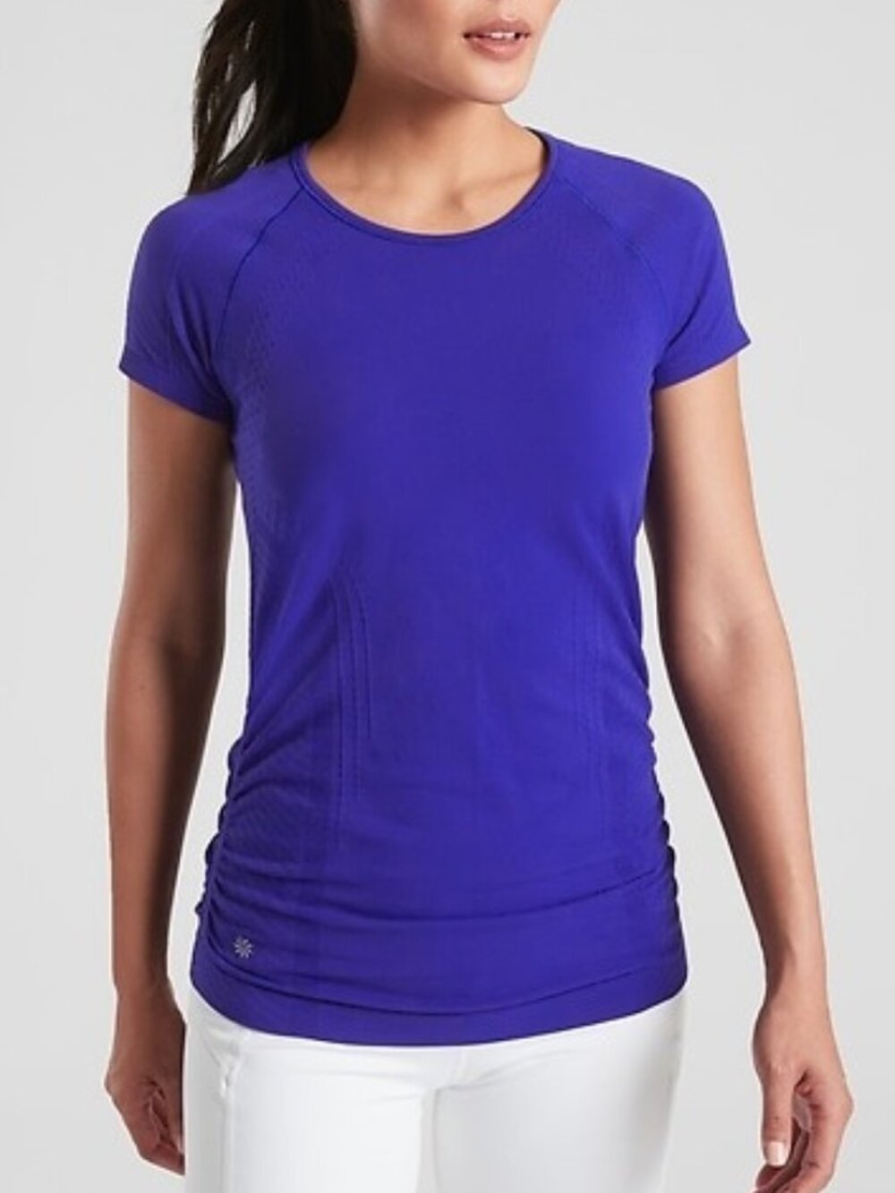 Athleta Speedlight Seamless Tee - Paradise Blue - Size Large